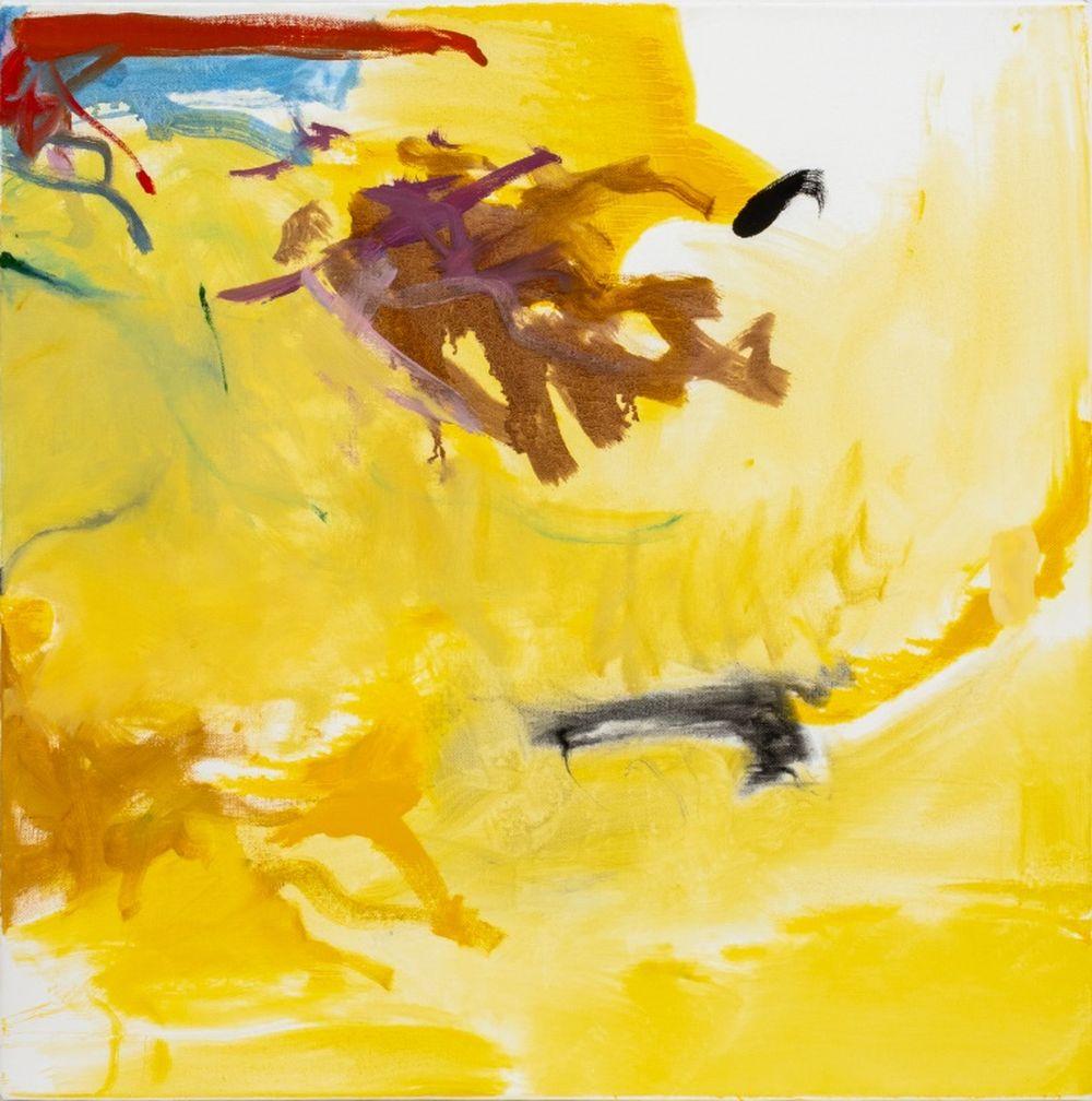 Robert O'Meara (American, 1957-2024), Abstract Composition in Yellow, Triptych, Oil on Canvas, signed to verso, unframed. Panel: 24.25