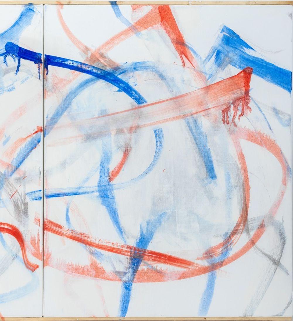 Abstrakte Komposition Triptychon – Painting von Robert O'Meara