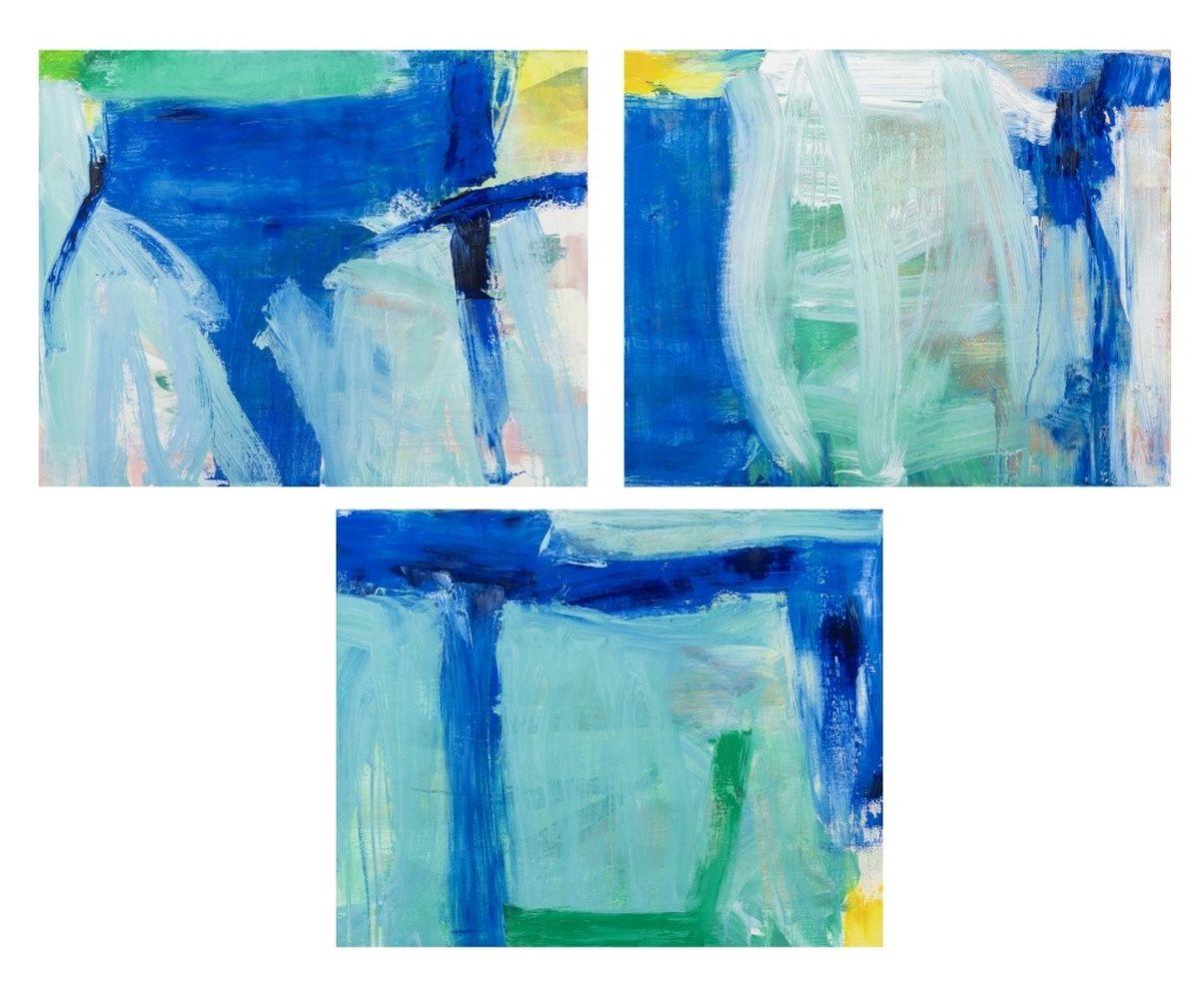 Triptyque composition abstraite