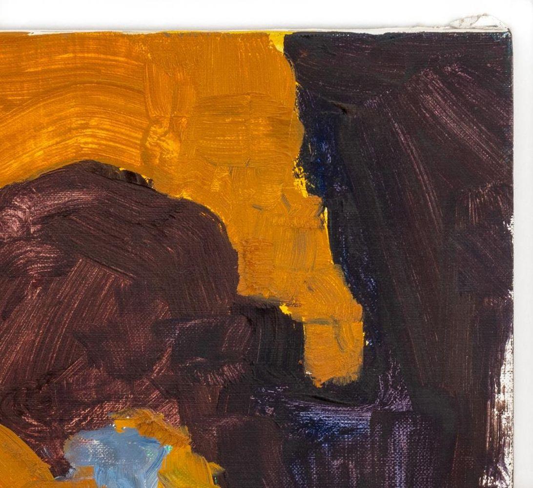 Abstract in Blue and Brown - Abstract Expressionist Painting by Robert O'Meara