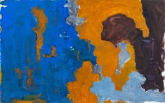 Astratto in blu e marrone