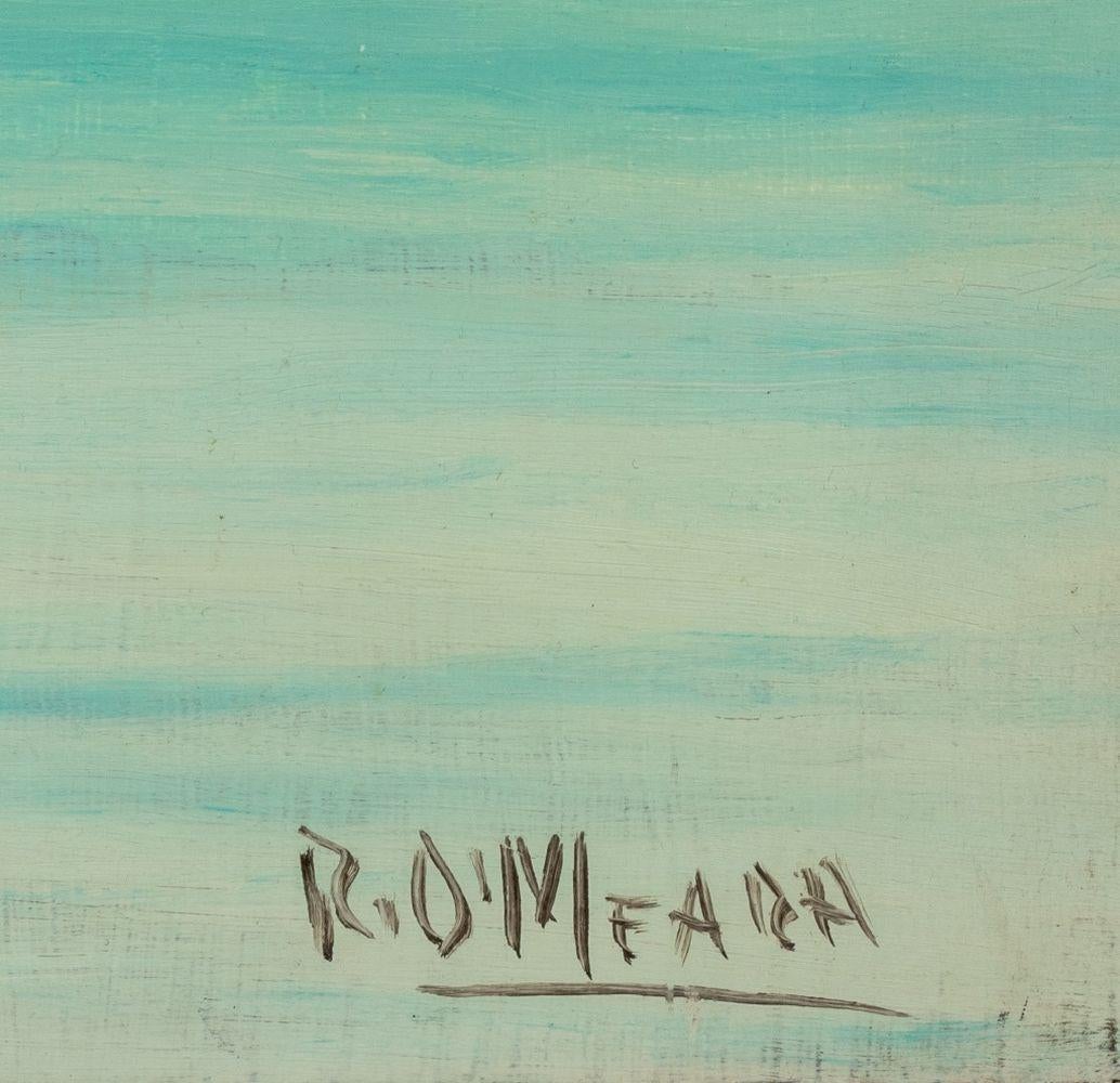 Robert O'Meara (American, 1957-2024), Surrealist Clothesline, Oil on Canvas Board, signed lower right, unframed. 16