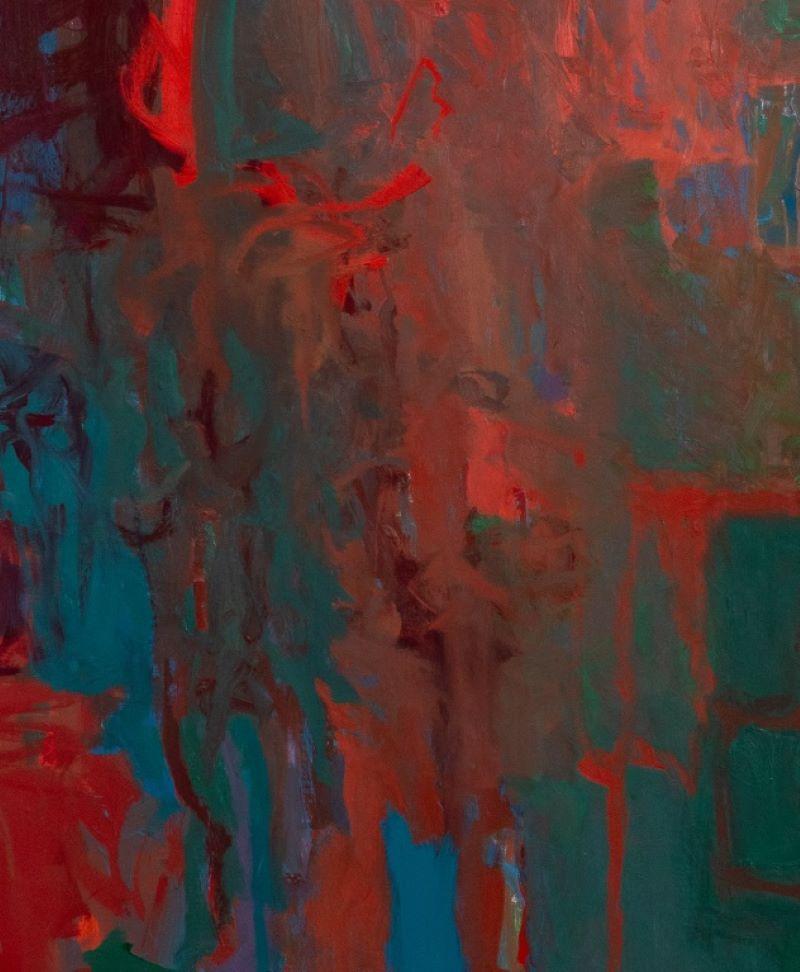 Robert O'Meara (American, XX-XXI), Abstract Composition in Blue, Oil on Canvas, signed to verso, wood frame. 48