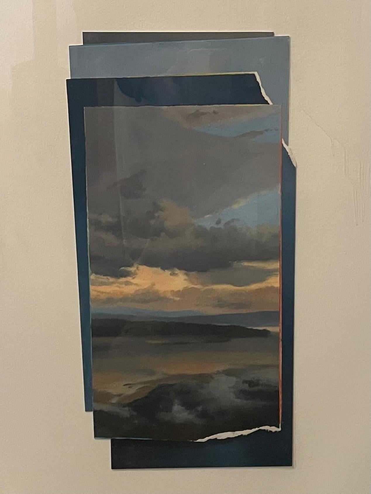 Original oil painting titled “Ashokan View #23” by the artist Robert Orsini. 1986. Attached the the back is the original invoice and authentication of the piece.