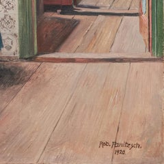 'A Quiet Afternoon', Sunlit Danish Interior, Berlin Academy of Arts, Benezit