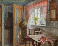 Robert Panitzsch (1879-1949) - Framed Mid 20th Century Oil, Cozy Living