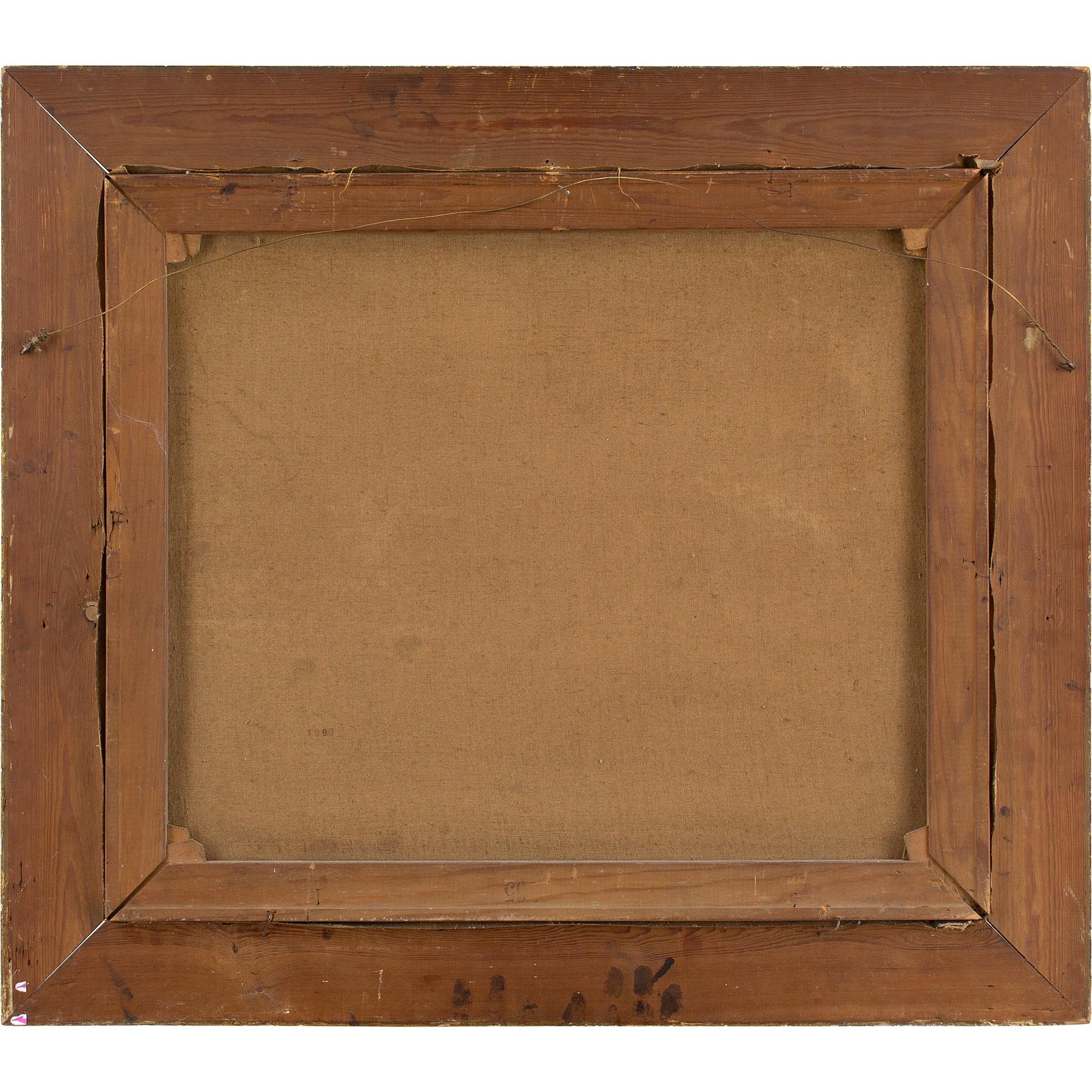 Robert Panitzsch, Interior With Old Master Portrait, Oil Painting 8