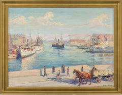 Robert Panitzsch, Port Of Copenhagen, peinture à l'huile