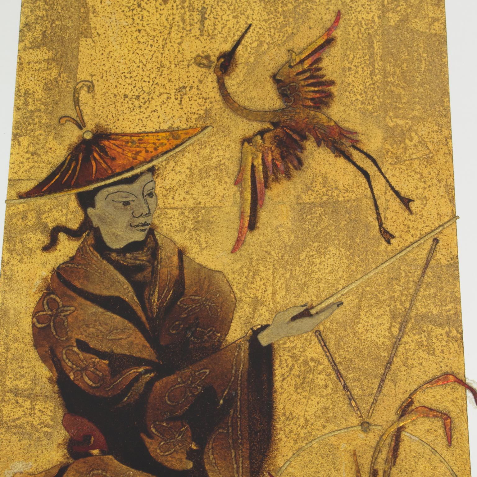 Robert Pansart Rara coppia di specchiere neoclassiche Églomisé, circa 1940 in vendita 3