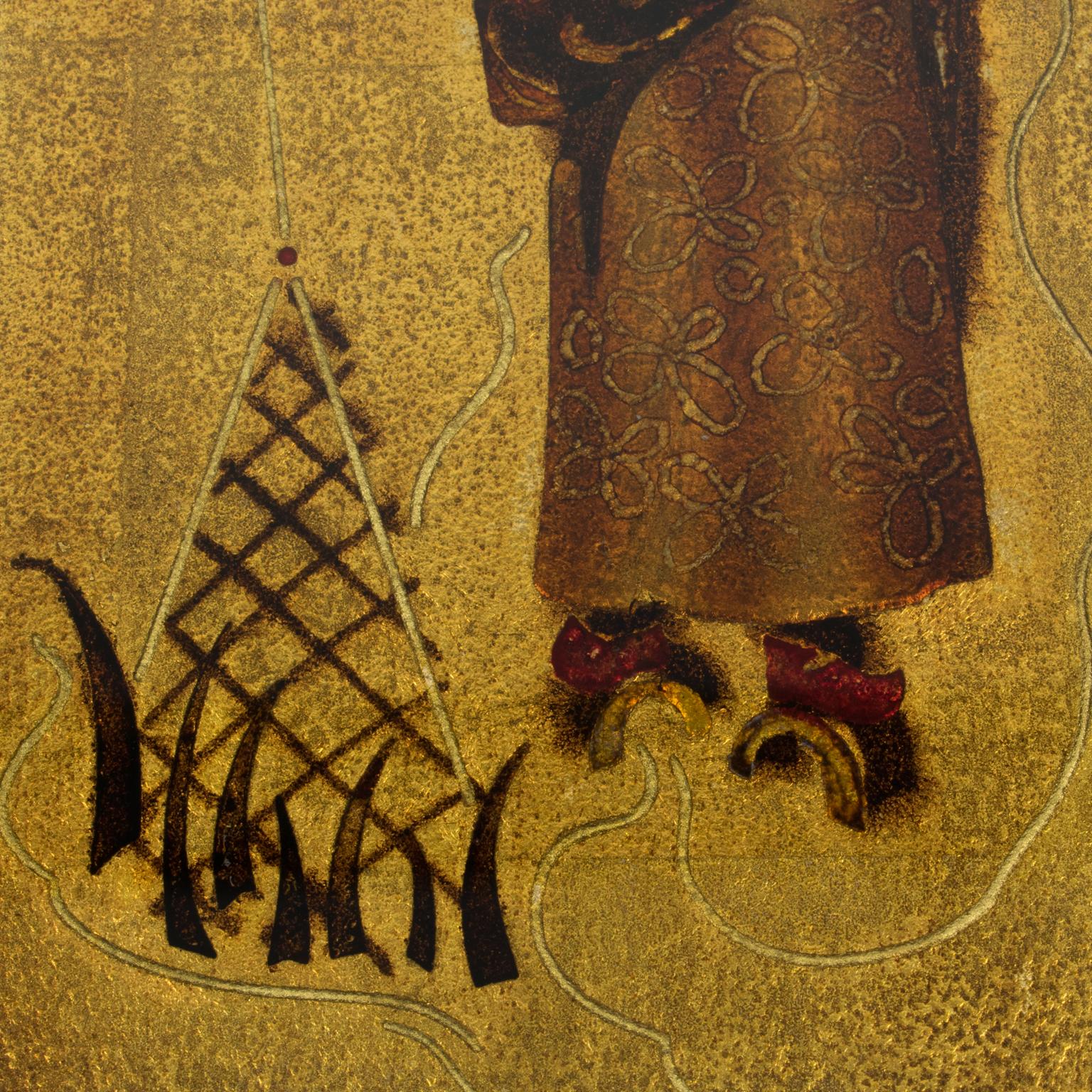 Robert Pansart Rara coppia di specchiere neoclassiche Églomisé, circa 1940 in vendita 6