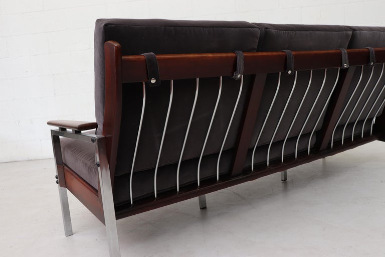 Robert Parry 3Seat Grey Velvet Sofa For Sale at 1stDibs