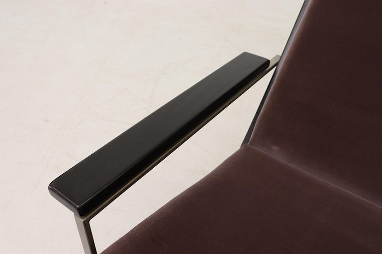 Robert Parry Lounge Chair in Grey Velvet For Sale at 1stdibs