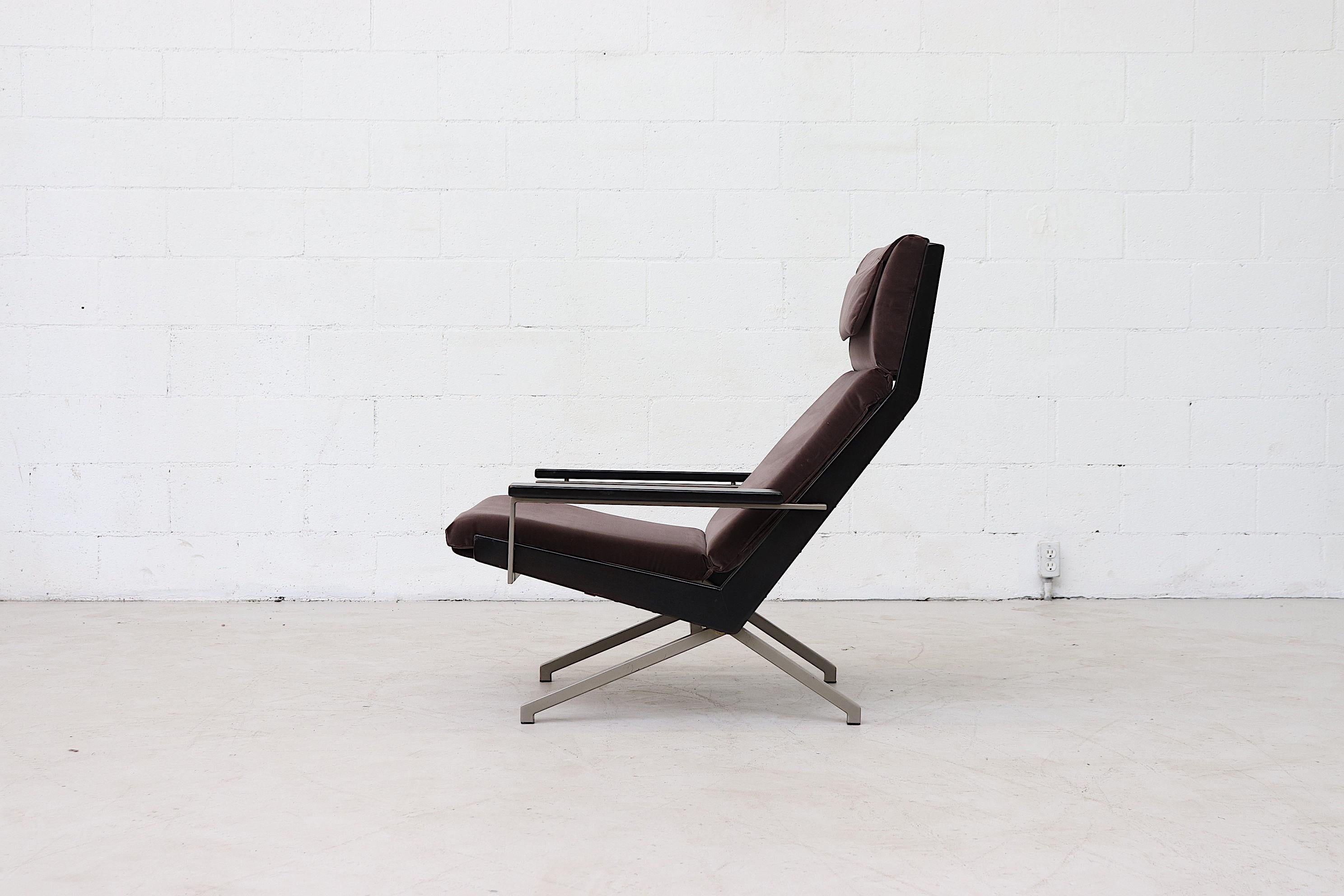 Mid-Century Modern Robert Parry Lounge Chair in Grey Velvet