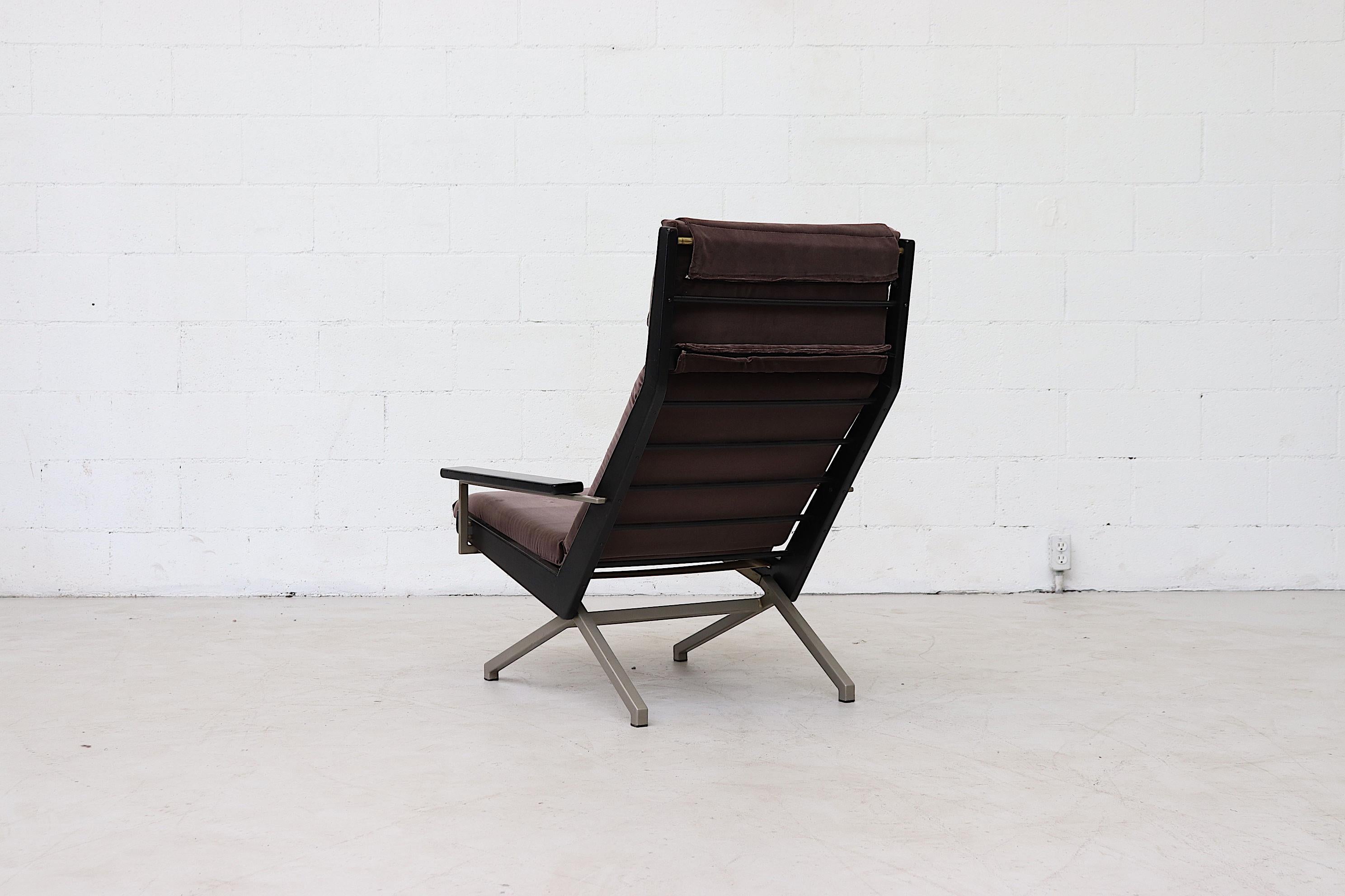 Dutch Robert Parry Lounge Chair in Grey Velvet