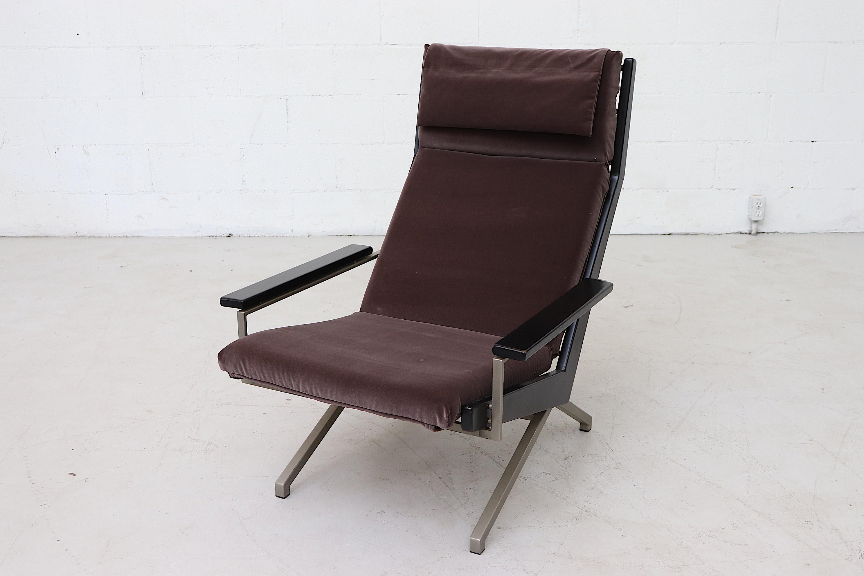 Mid-20th Century Robert Parry Lounge Chair in Grey Velvet