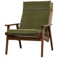 Robert Parry Olive Velvet Lounge Chair