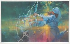 Archery from Visions of Gold, Signed Sports Art Lithograph by Robert Peak