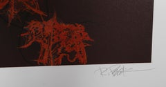 « Autumn Leaves » (Frank Gifford), lithographie sportive signée par Robert Peak