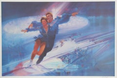 Figure Skating from Visions of Gold, Signed Sports Art Lithograph by Robert Peak