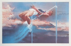 "High Jump" da "Visions of Gold", litografia d'arte sportiva autografata di Robert Peak