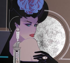 Lady in Black, Signed and Embossed Pop Art Lithograph by Robert Peak