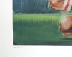 « Soccer » de la série « Visions of Gold », lithographie d'art sportif signée par Robert Peak