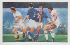 « Soccer » de la série « Visions of Gold », lithographie d'art sportif signée par Robert Peak