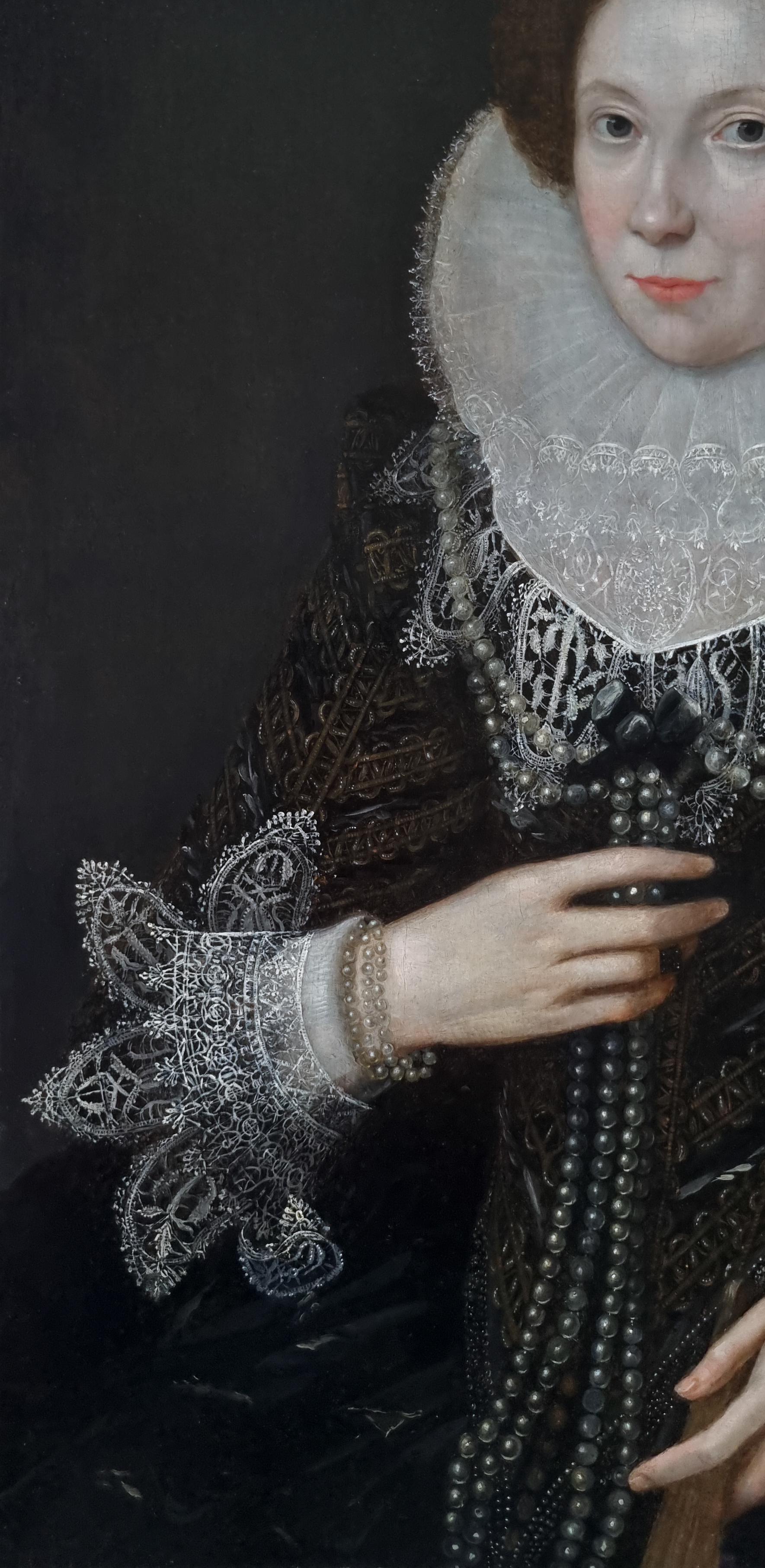 Portrait of a Lady in Elaborate Costume with Ruff & Pearls c.1615; oil on panel 5