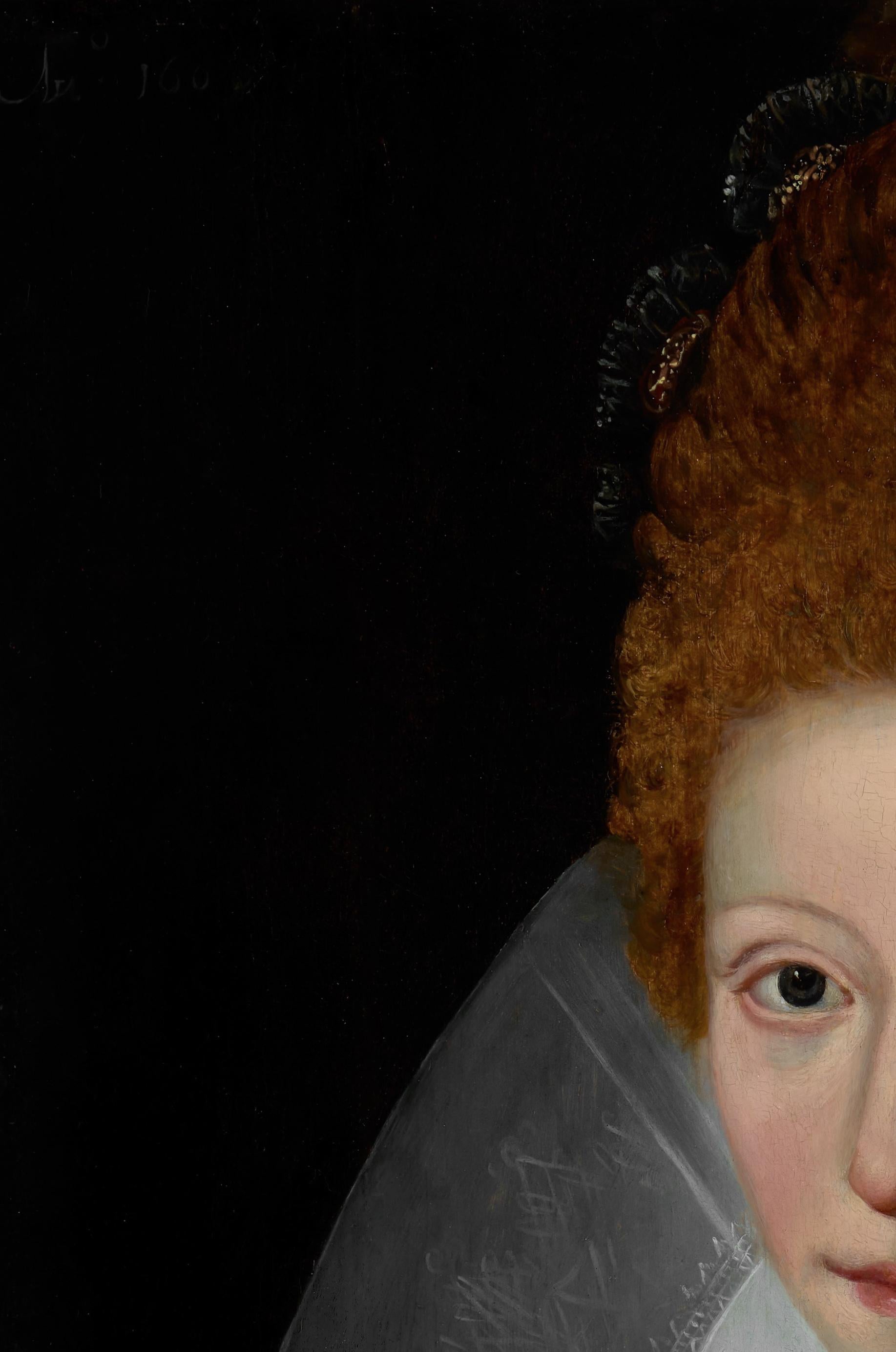 Portrait of Princess Elizabeth, later Queen of Bohemia, dated 1606, Oil on panel 1