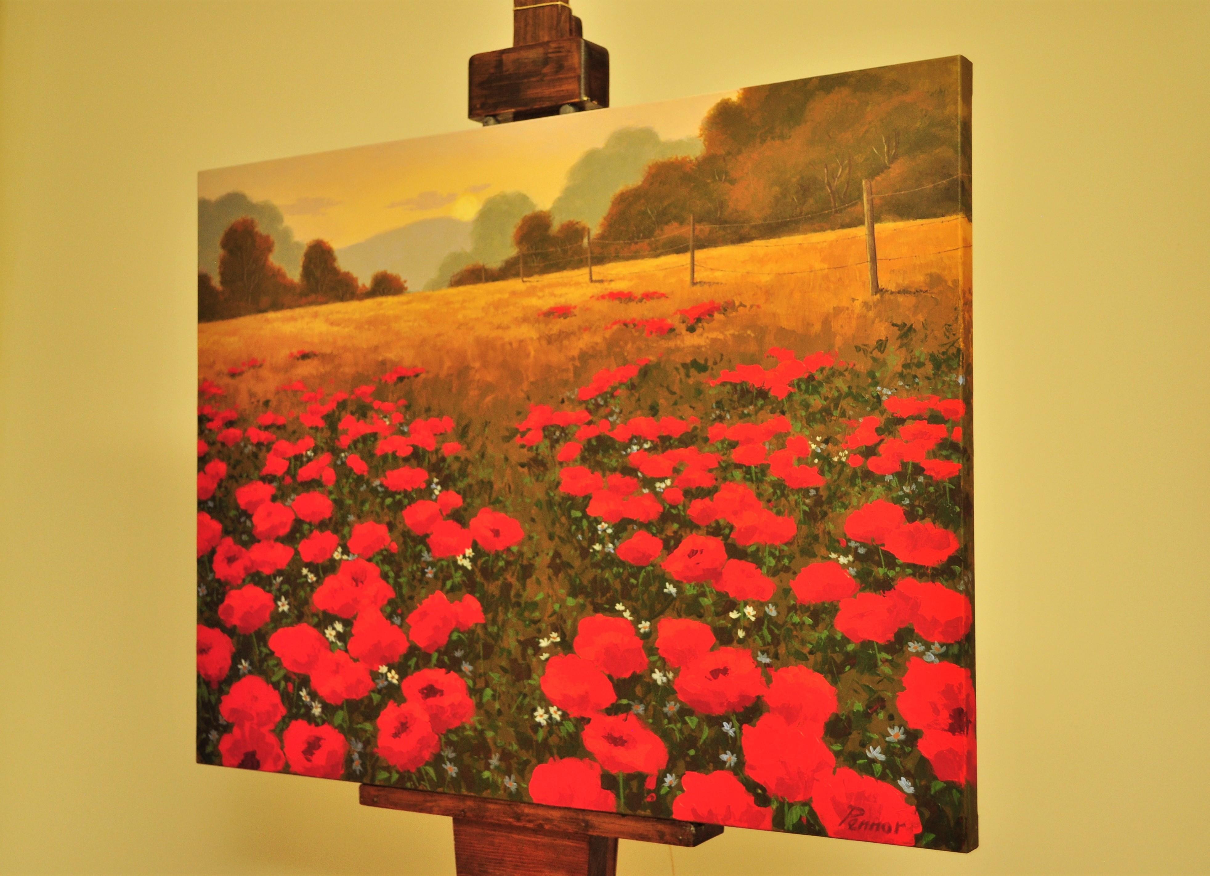 red poppies painting