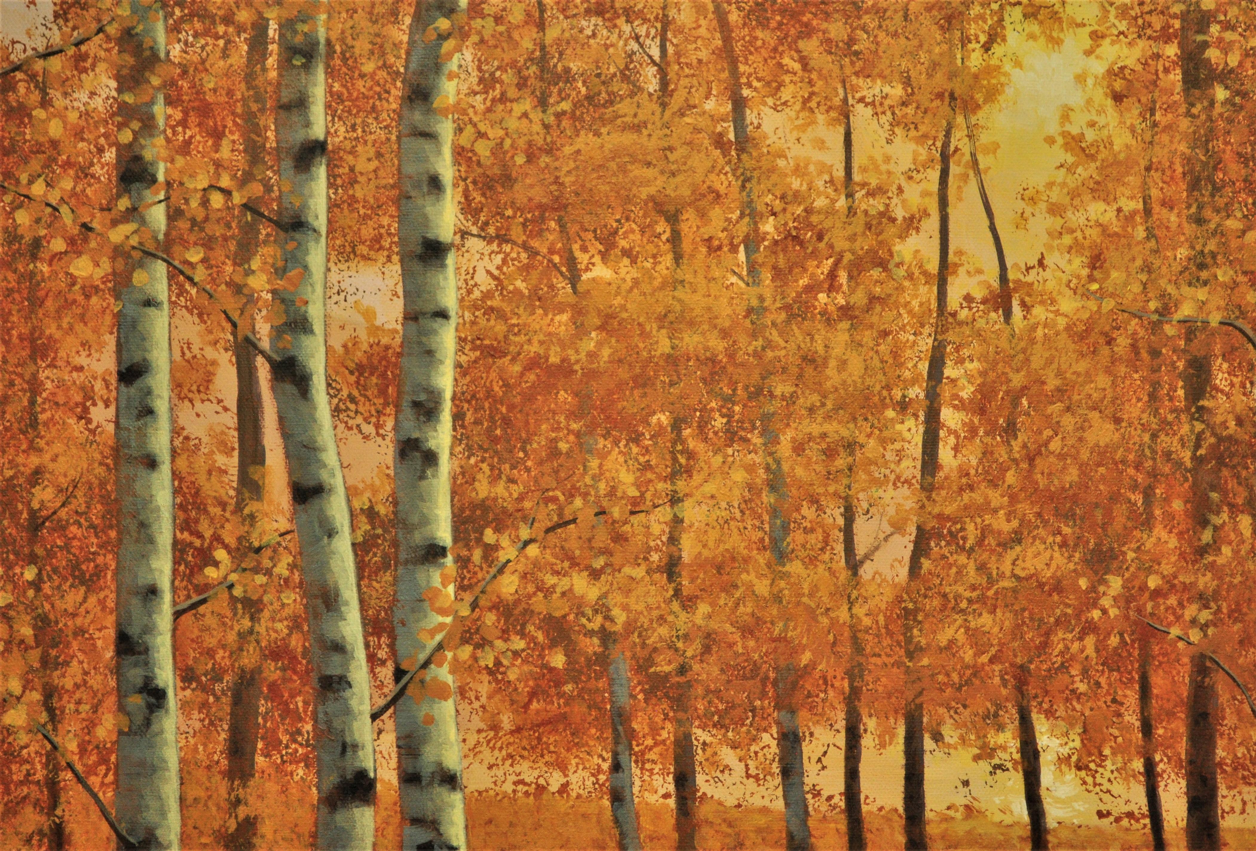 Gold Aspens, Original Painting 1