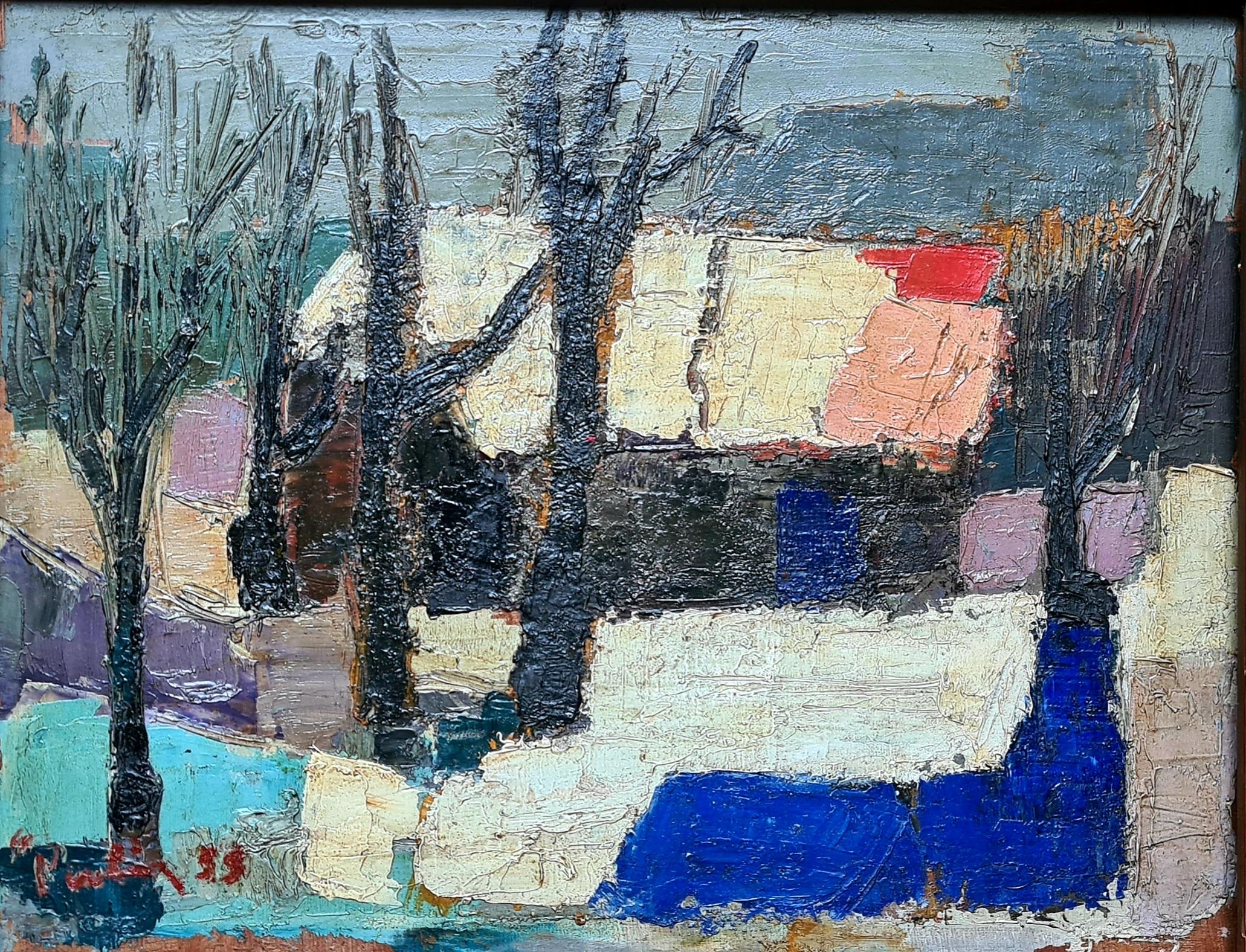 Paesaggio astratto in campo cromatico, olio su pannello, Cerchio di Nicolas de Staël 7