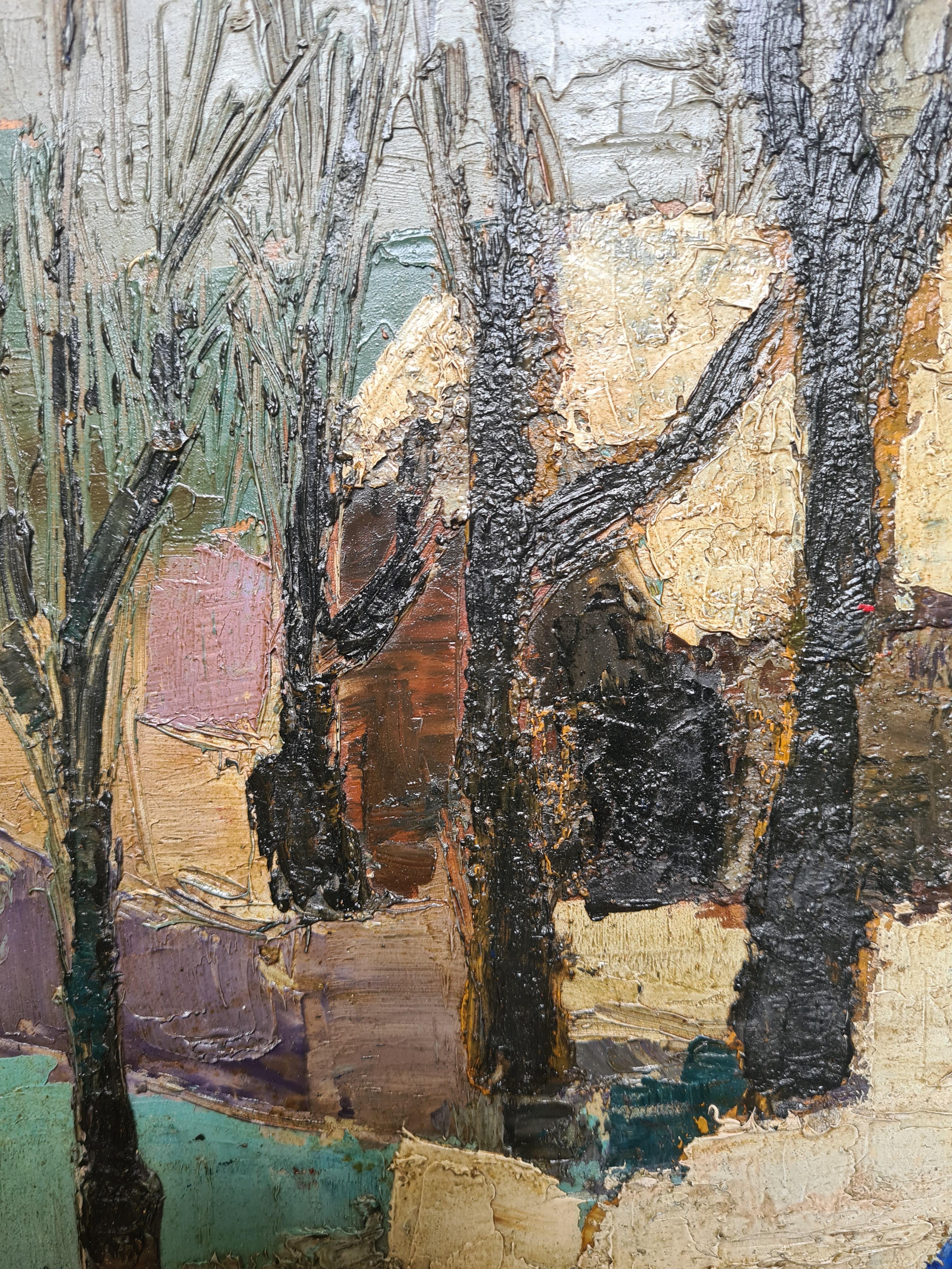 Paesaggio astratto in campo cromatico, olio su pannello, Cerchio di Nicolas de Staël 2
