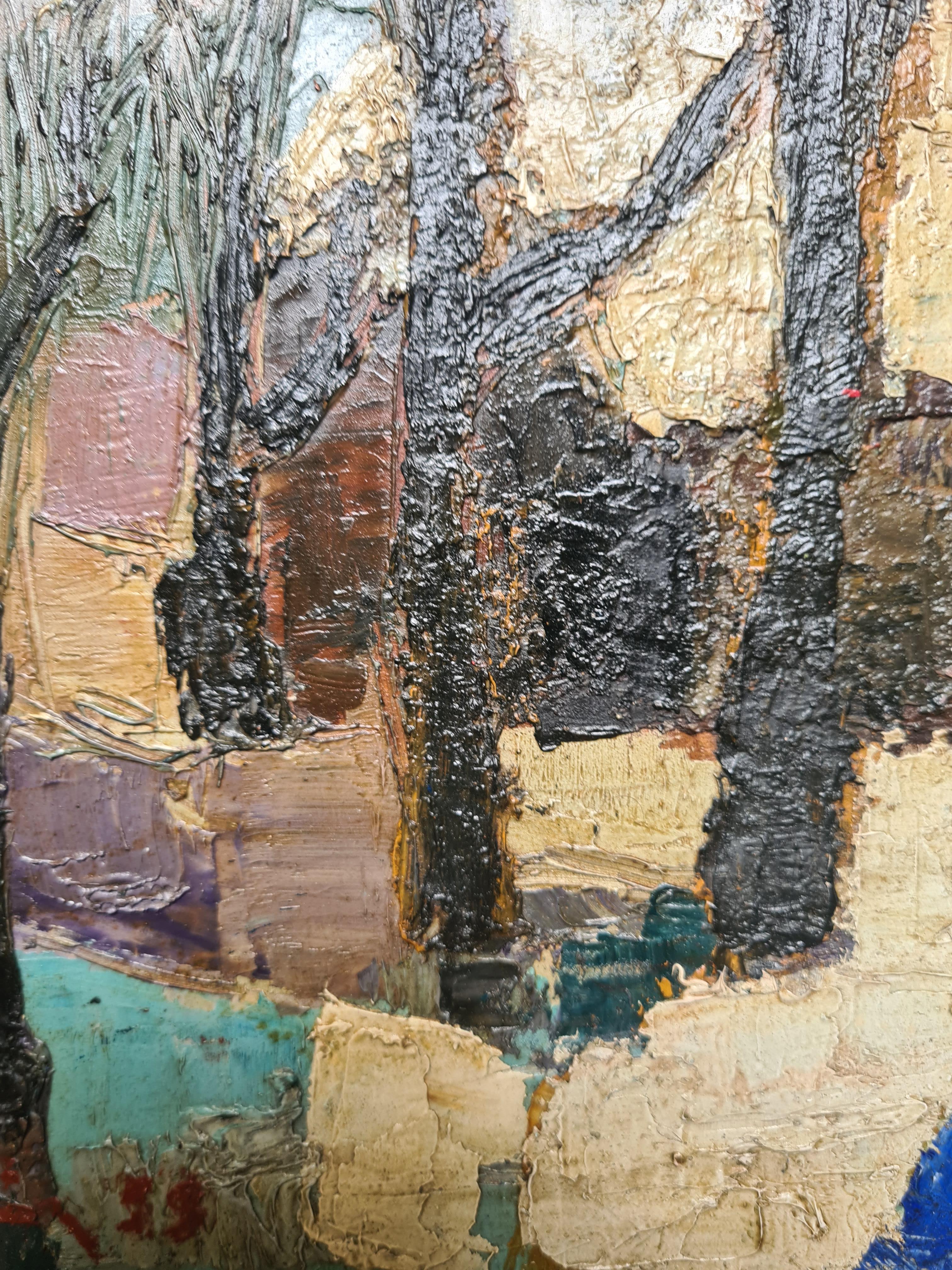 Paesaggio astratto in campo cromatico, olio su pannello, Cerchio di Nicolas de Staël 3