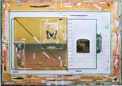 Robert Petersen Junio 1984 Estudio de color nº 1 Cuadro abstracto único, firmado y enmarcado