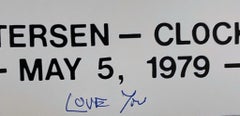 The Clocktower Exhibition signed & inscribed, Rare 1970s poster, 108 Leonard St.