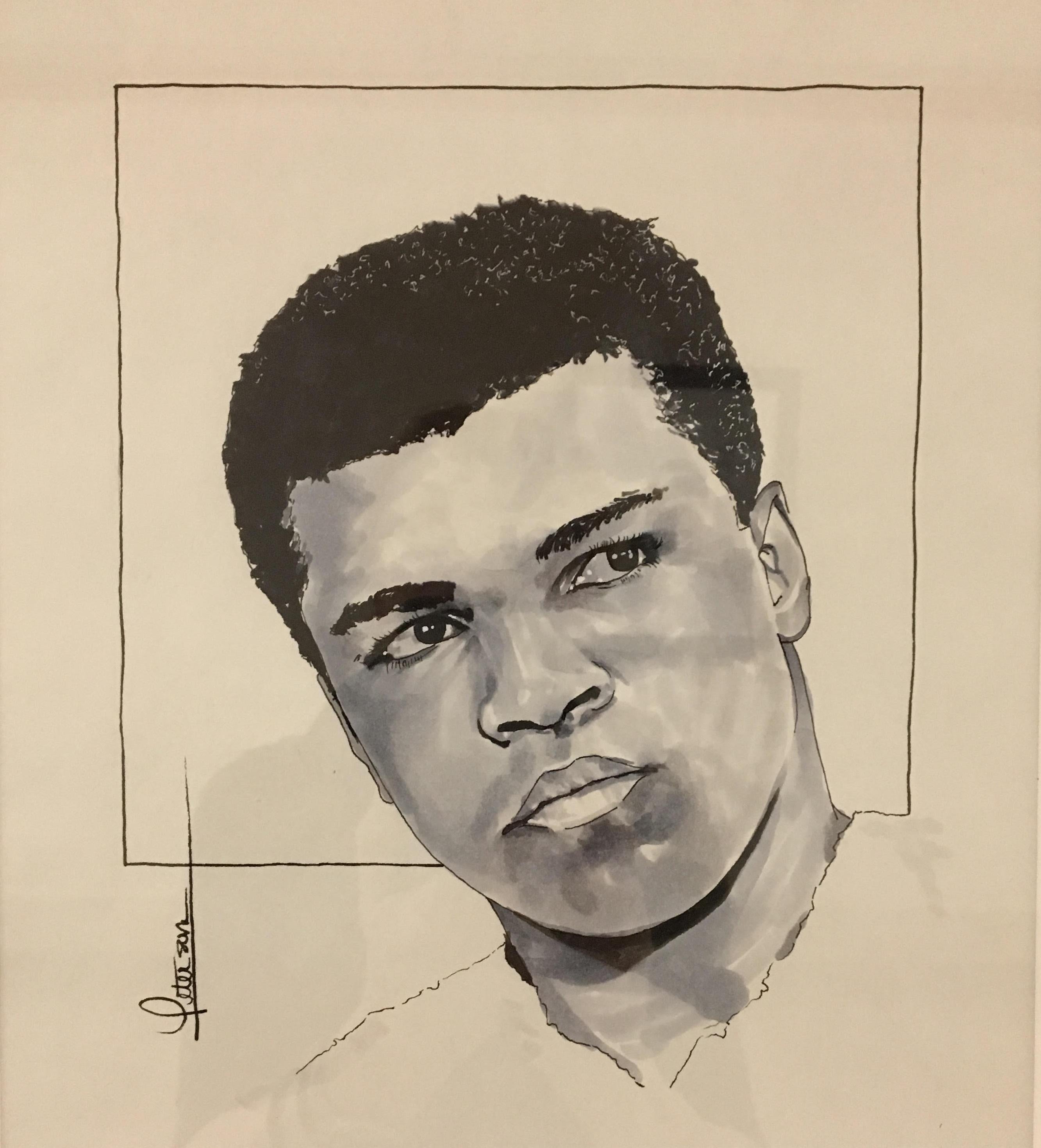 Robert Peterson Portrait Painting - Cassius Clay aka Muhammad Ali