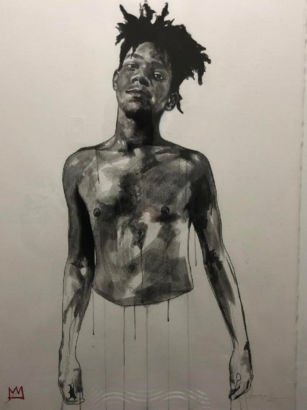 Robert Peterson Portrait Painting - Jean Michel Basquiat, The Radiant Child , 2019