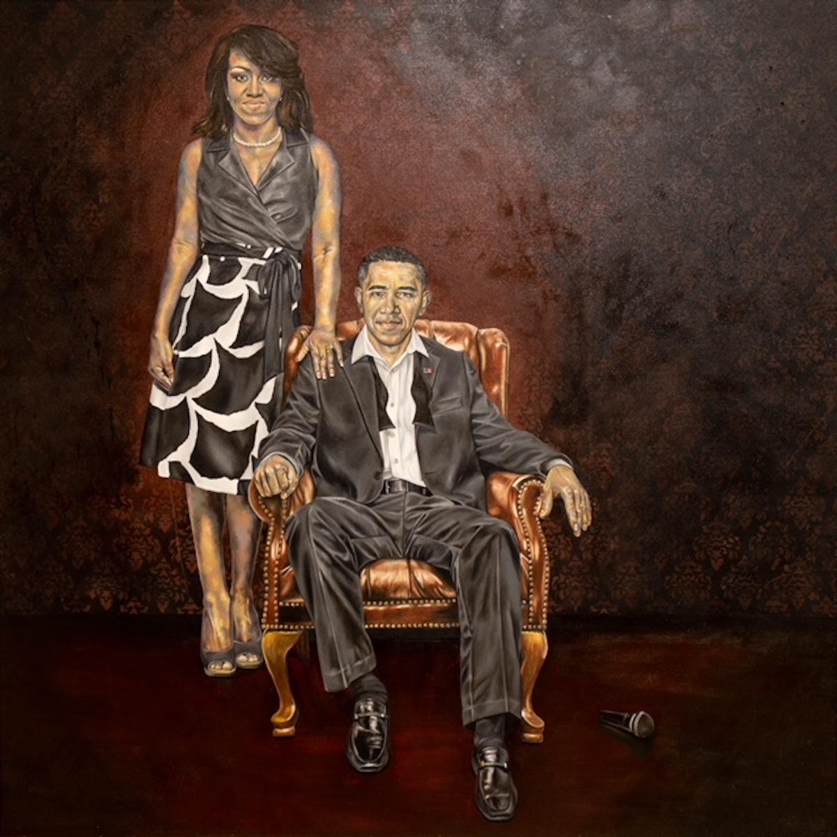 Robert Peterson Portrait Painting - My President is, Michelle & Barack Obama