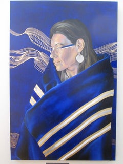 She is like a River, Portrait of a Native American Woman by Robert Peterson