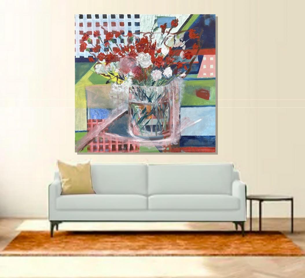 GarofaniAbex, Serie Abex/Impressionismo, Pittura geometrica astratta - Painting di Robert Petrick
