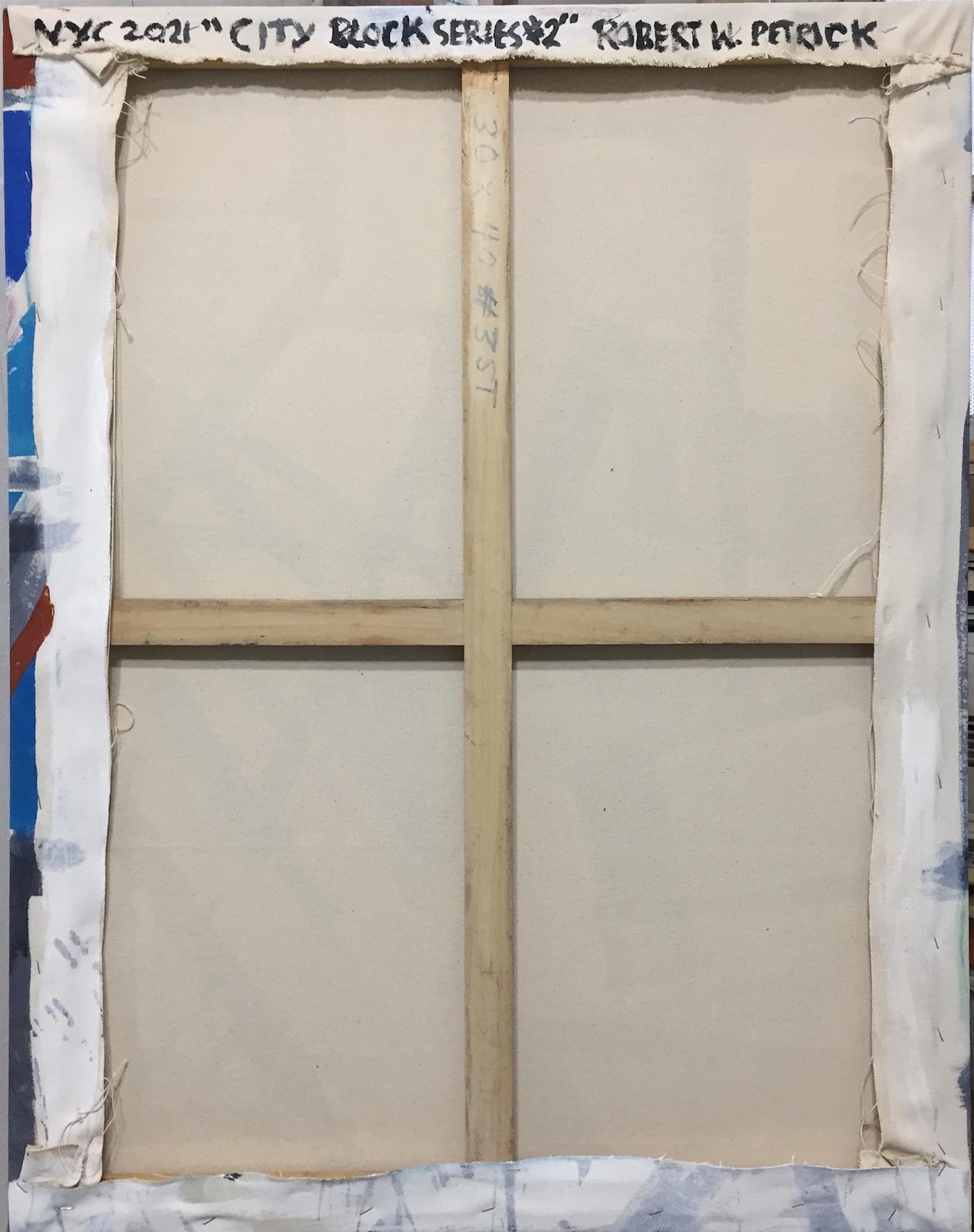 Serie City Block #2, East Village New York (Astratto geometrico) - Painting Astrattismo geometrico di Robert Petrick