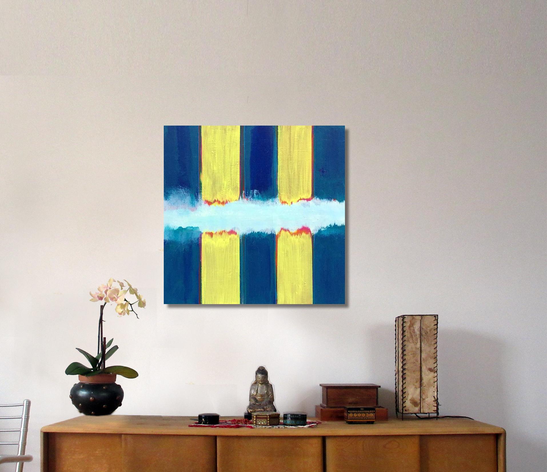 Cold Fusion#20, East Village, New York - Abstract Geometric Painting by Robert Petrick