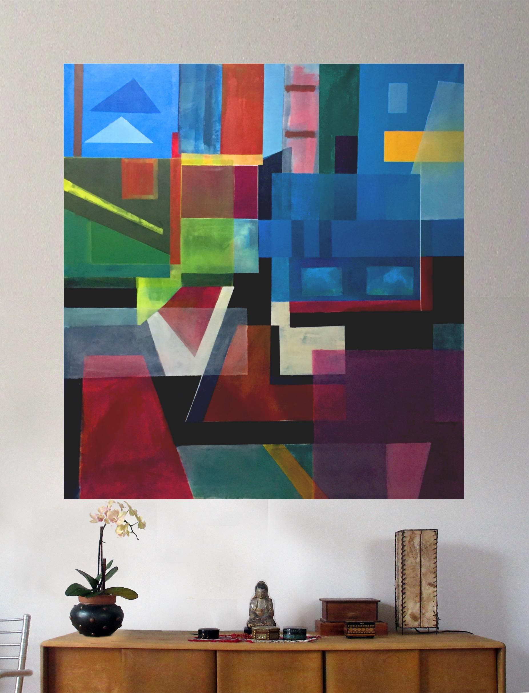 Wieder aus der Construction Series, Geometrisches abstraktes Gemälde (Geometrische Abstraktion), Painting, von Robert Petrick