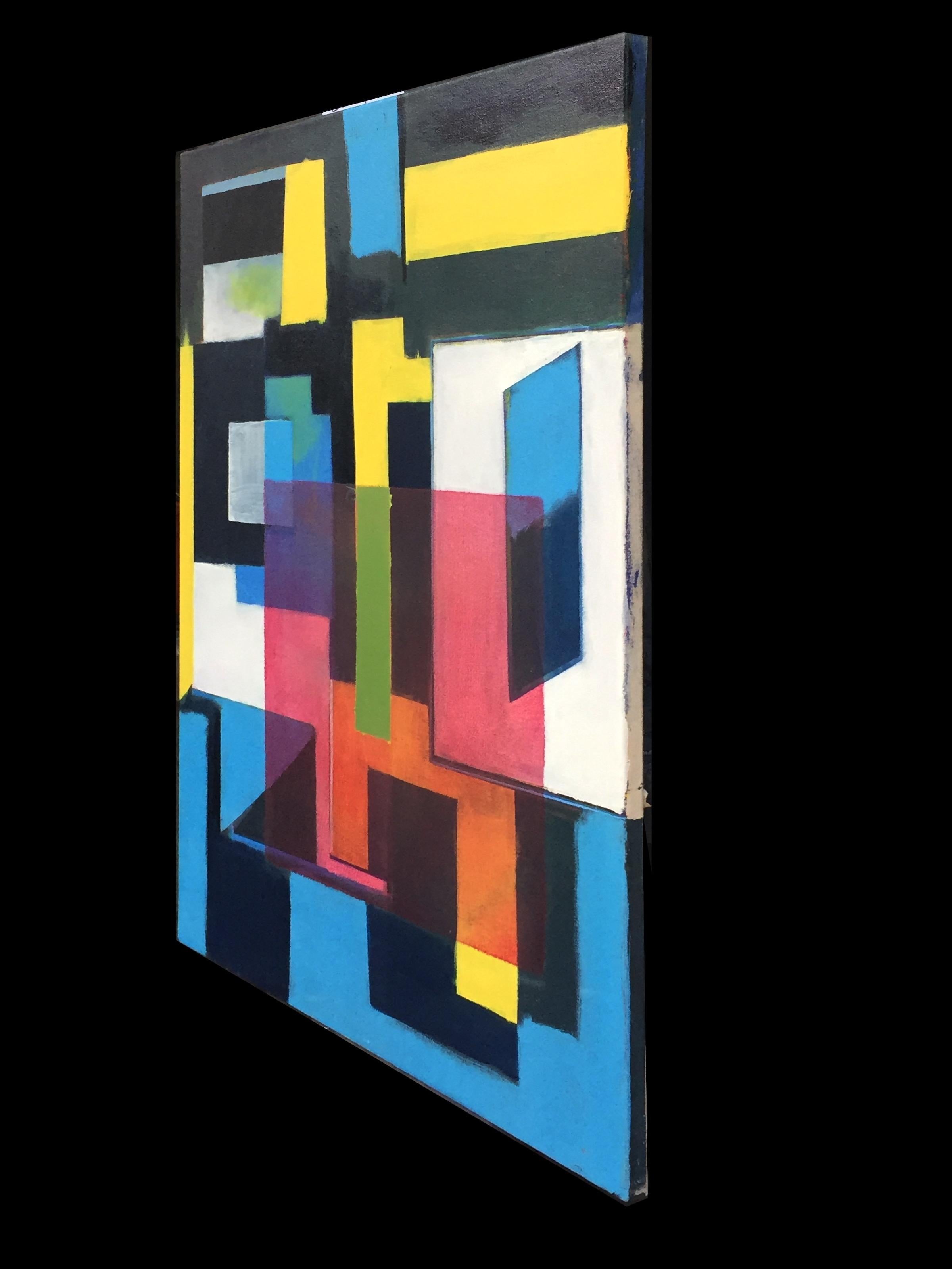 Dinografica, Serie Intersezioni, Pittura geometrica astratta - Painting Astrattismo geometrico di Robert Petrick
