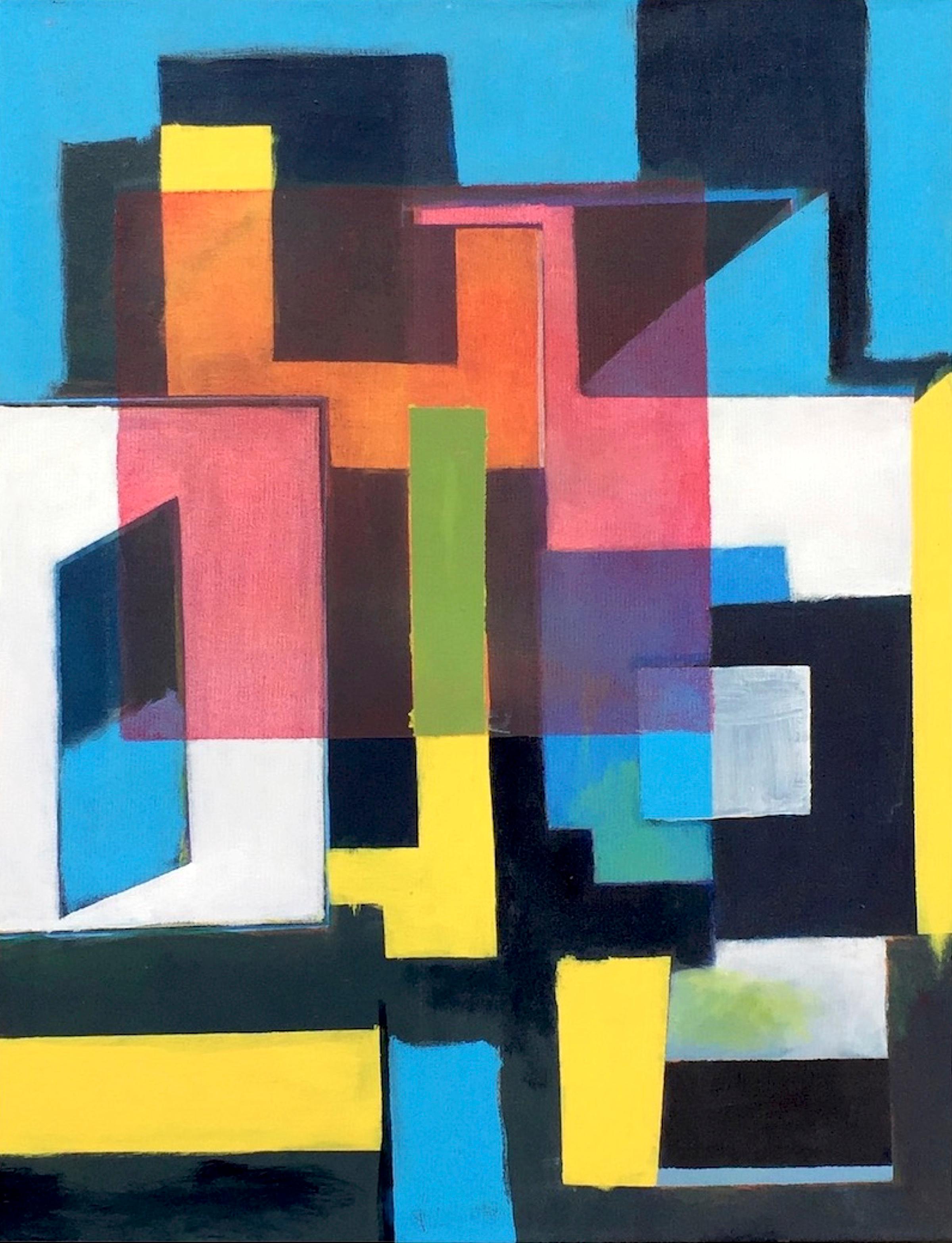 Dinográfica, Serie Intersecciones, Pintura Geométrica Abstracta