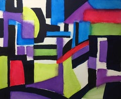 Just Around the Corner, Geometric Abstract Painting