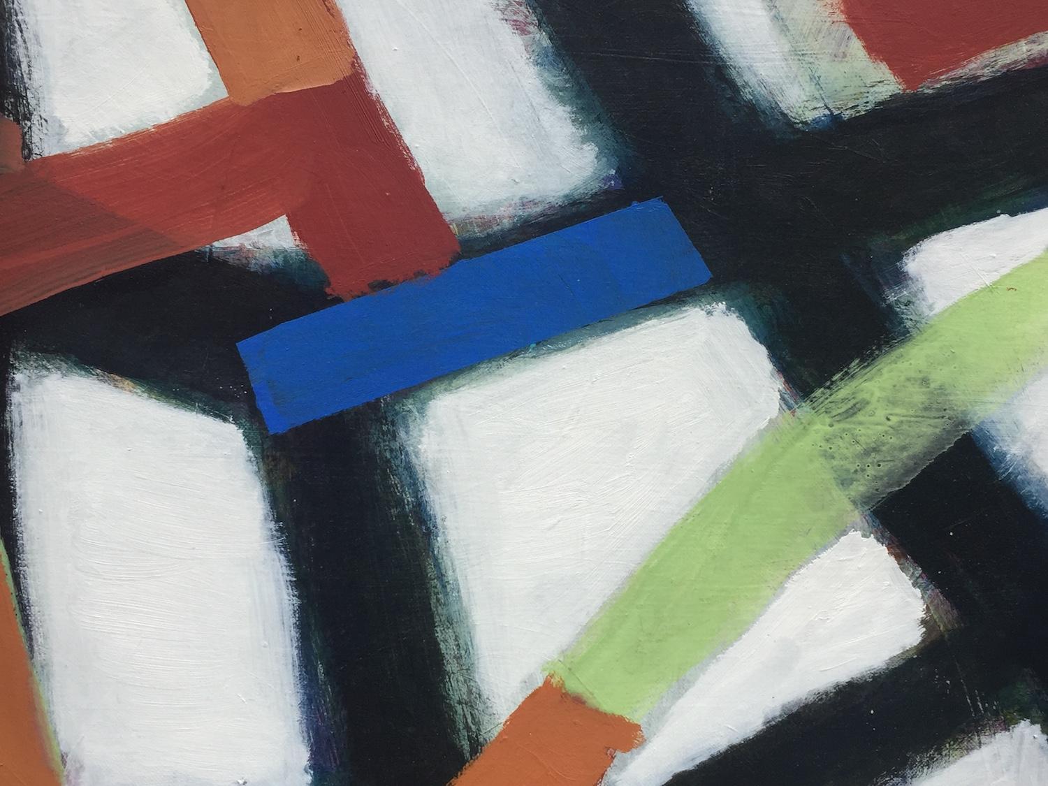 Line Control, Chromatic Collision Series, Abstract Geometric Line Painting For Sale 1