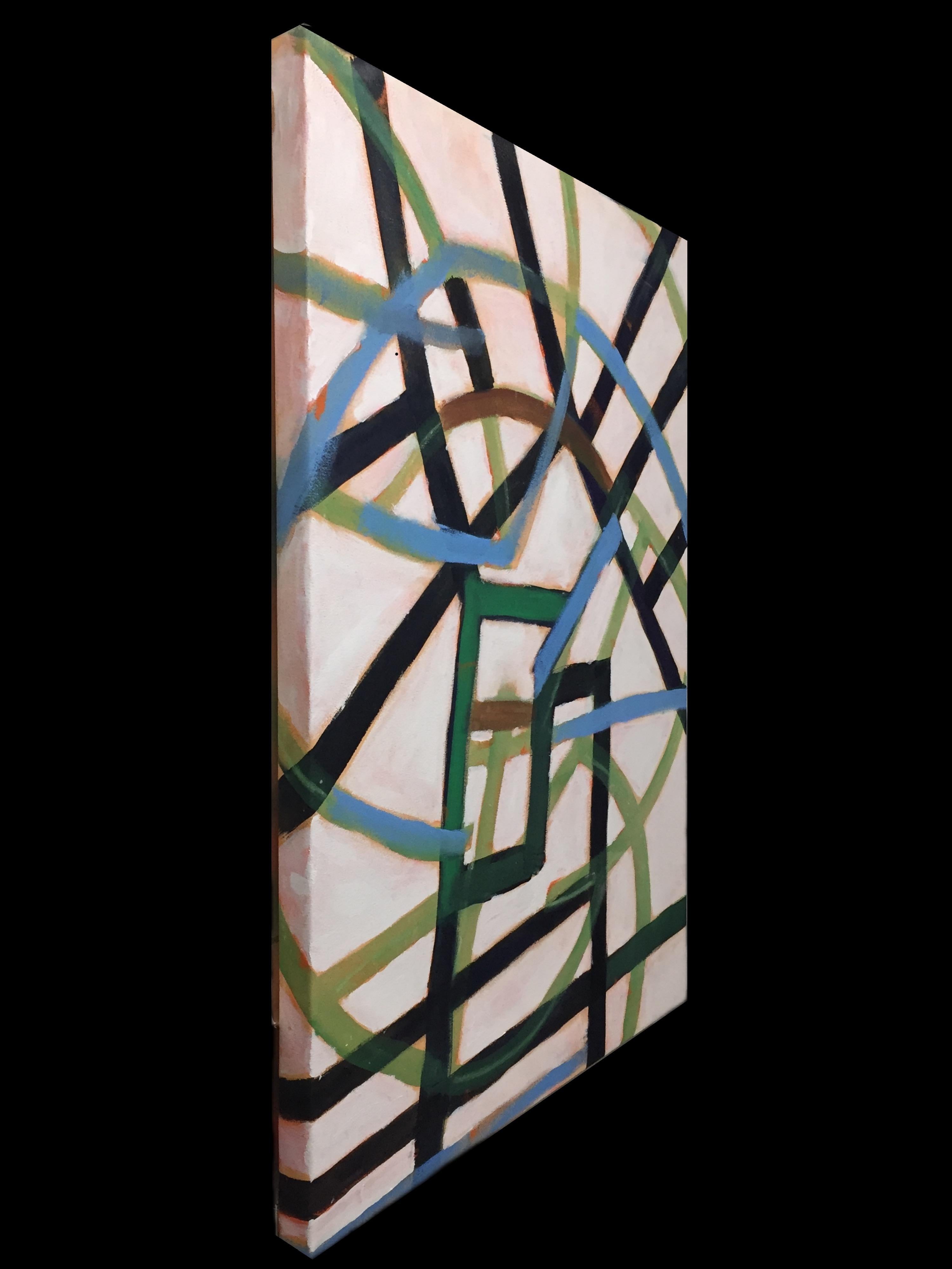 My Way or the High Way, Chromatic Collision Series, Abstraktes geometrisches Gemälde im Angebot 3