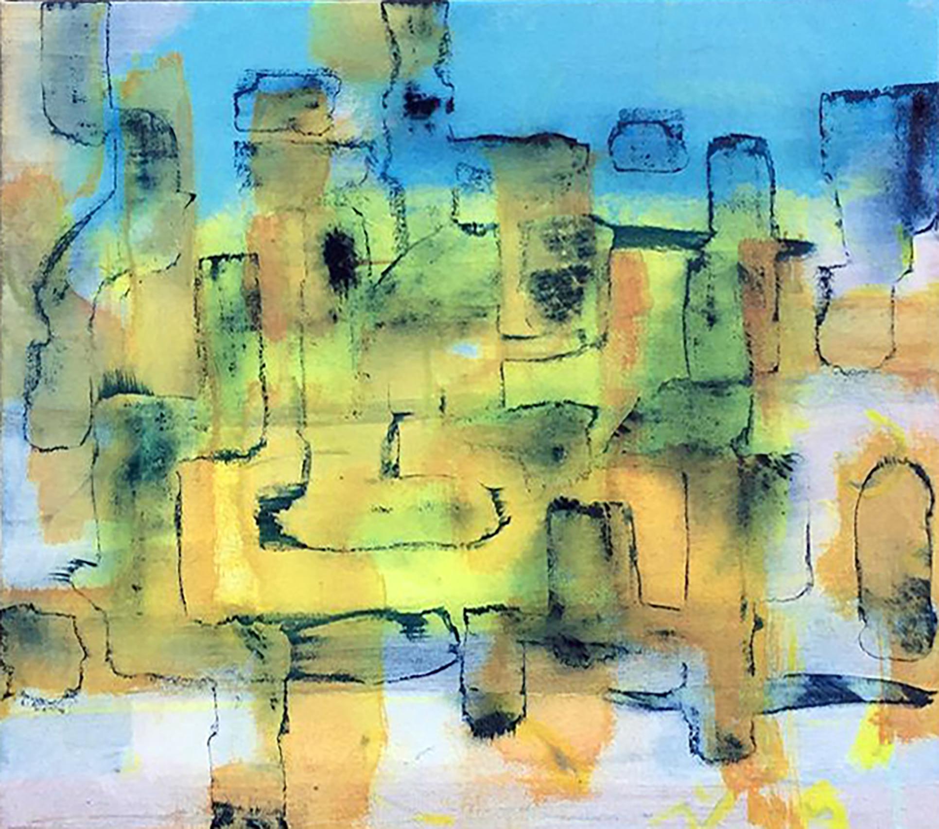 Abstract Painting Robert Petrick - Mystic City, East Village, New York